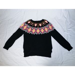 BCBGMAXAZRIA Ramin Graphic Rib Knit Sweater